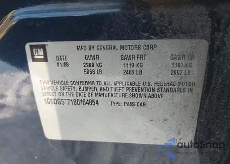 2008 Cadillac Cts Standard from USA, damaged, VIN 1G6DG577180164854